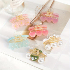 Heart Shaped Hair Claw Flower Hair Clip Women Girls Hair Accessories
