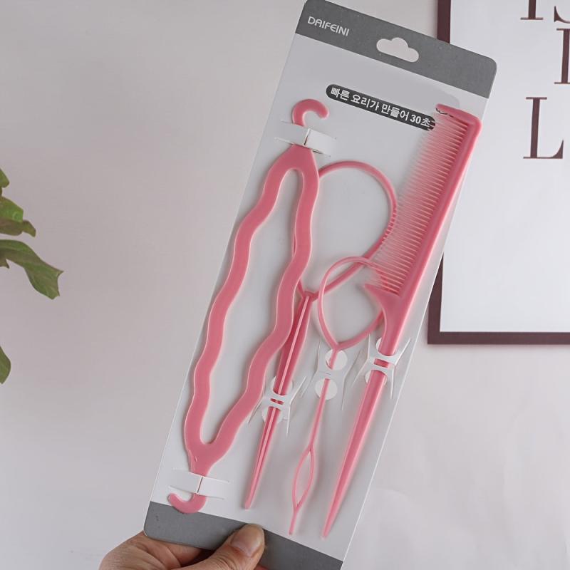 4pcs Hair Loop Styling French Braid Tool Set