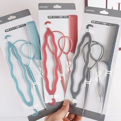 4pcs Hair Loop Styling French Braid Tool Set