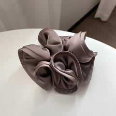 Large Ruffles Scrunchies Satin Hair Rope Ponytail Holder