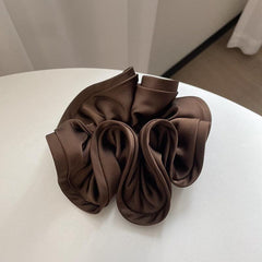 Large Ruffles Scrunchies Satin Hair Rope Ponytail Holder