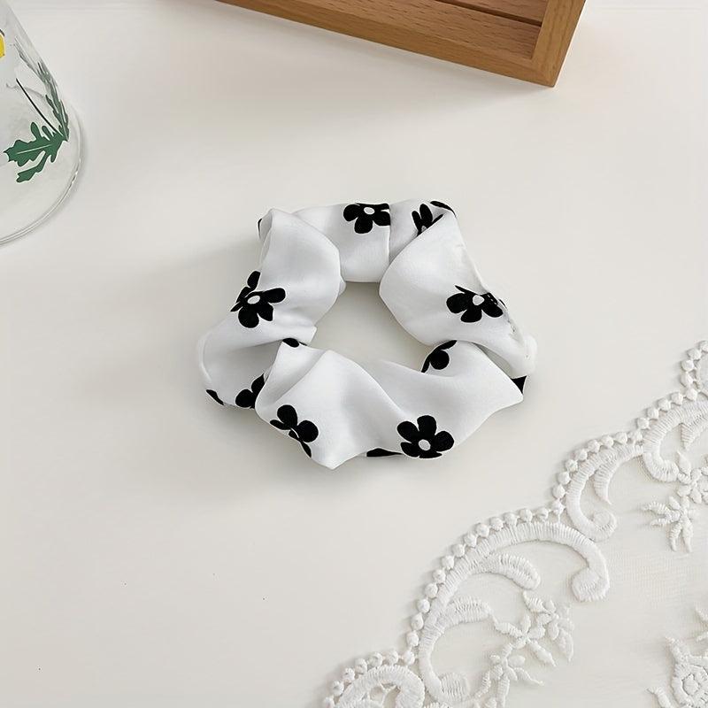 Floral Bow Hair Scrunchies Hair Accessories For Women Style