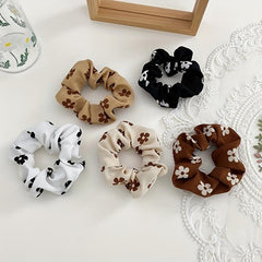 Floral Bow Hair Scrunchies Hair Accessories For Women Style