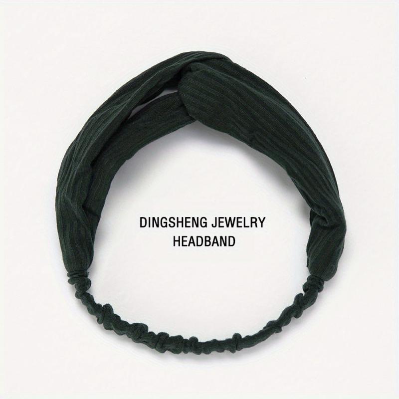 Solid Twist Knotted Boho Headband Stretchy Hair Bands For Girls Women