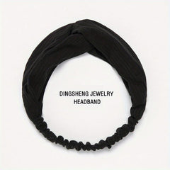 Solid Twist Knotted Boho Headband Stretchy Hair Bands For Girls Women