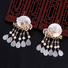 Vintage Metal U-shaped Hairpin with Tassel for Women