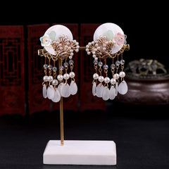 Vintage Metal U-shaped Hairpin with Tassel for Women