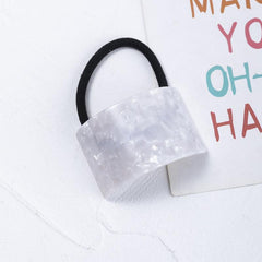 Acetic Hair Tie Geometric Semicircle Buckle Elastic Hair Rope