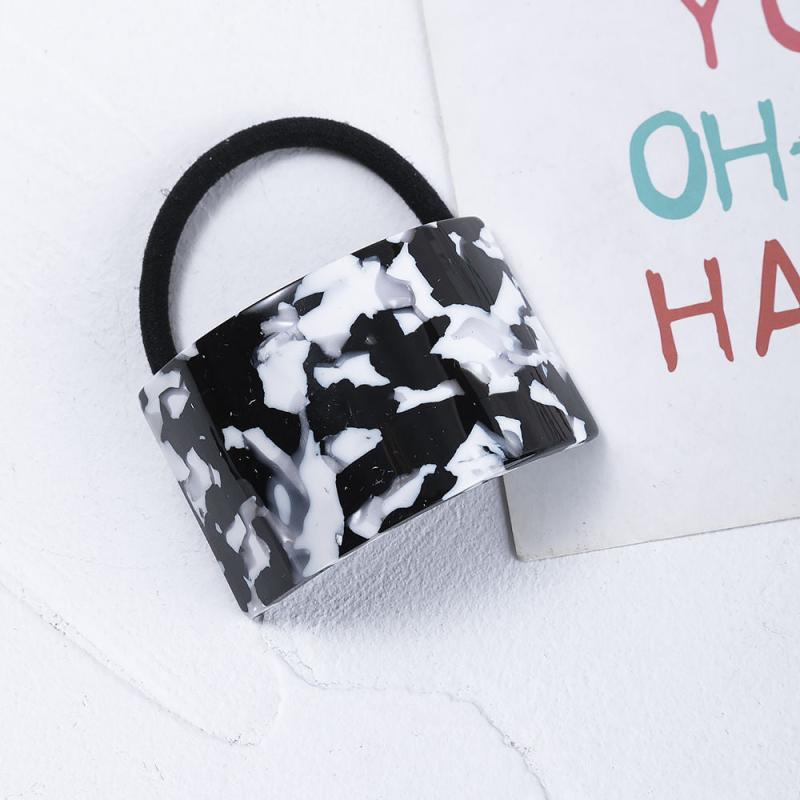 Acetic Hair Tie Geometric Semicircle Buckle Elastic Hair Rope