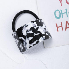 Acetic Hair Tie Geometric Semicircle Buckle Elastic Hair Rope