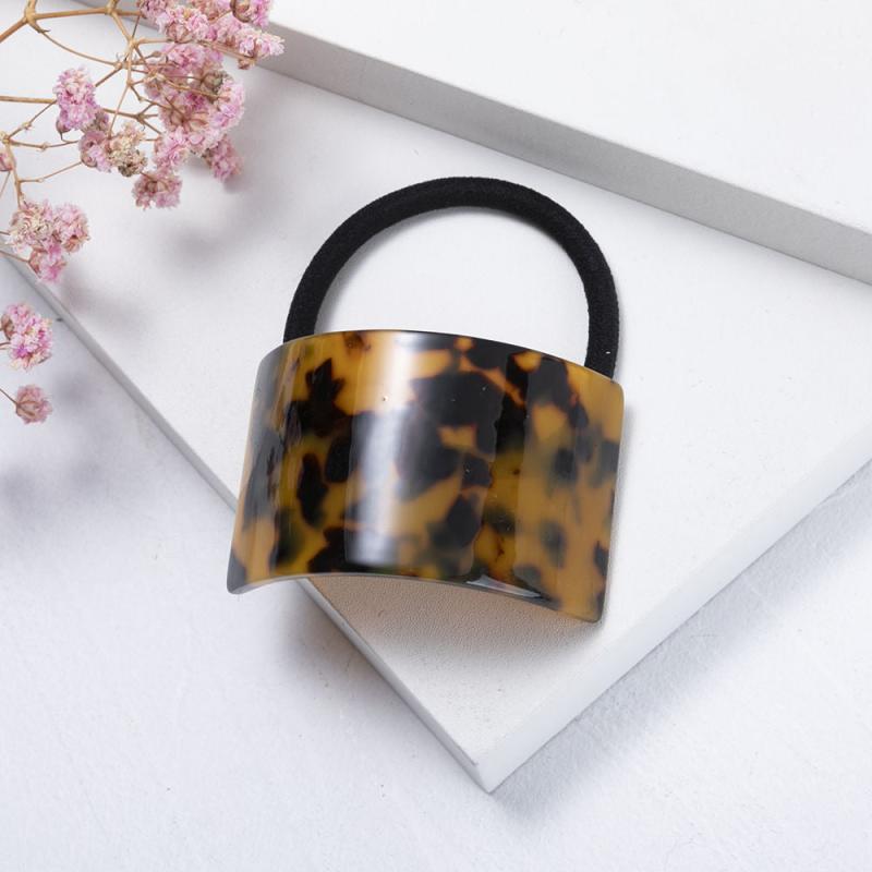 Acetic Hair Tie Geometric Semicircle Buckle Elastic Hair Rope
