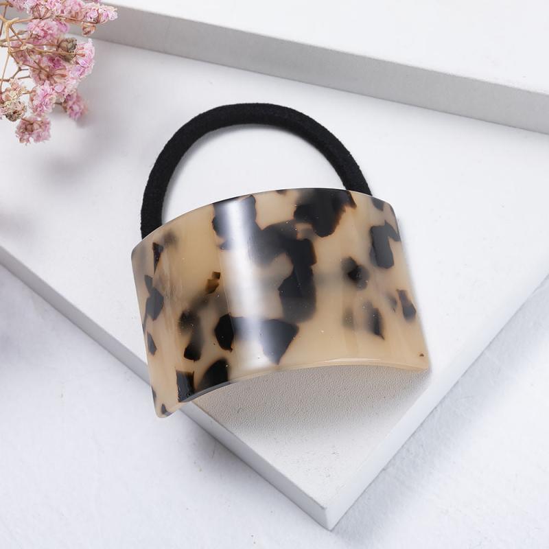 Acetic Hair Tie Geometric Semicircle Buckle Elastic Hair Rope