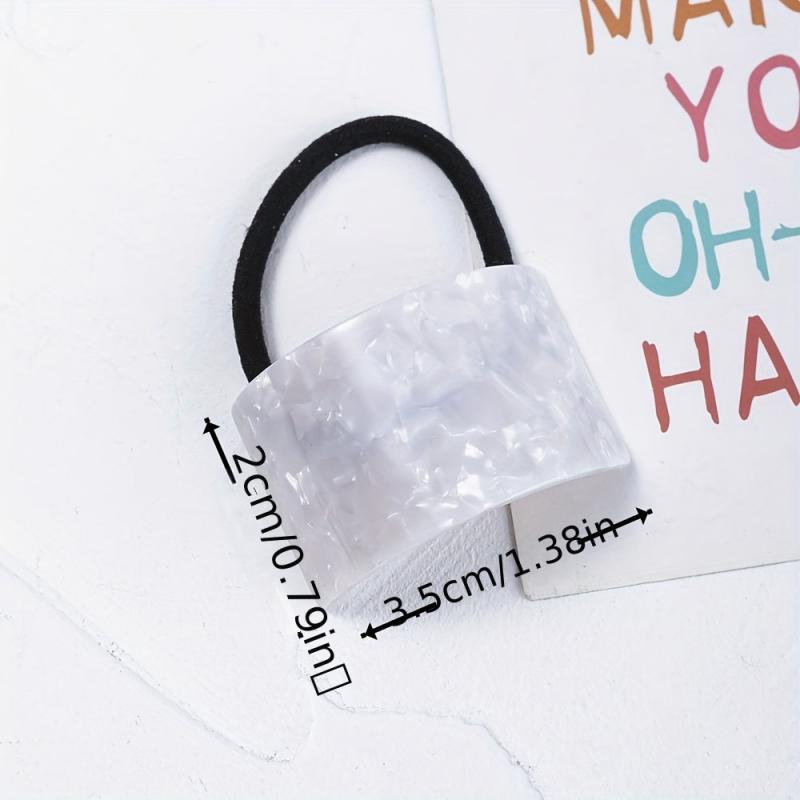Acetic Hair Tie Geometric Semicircle Buckle Elastic Hair Rope