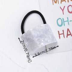 Acetic Hair Tie Geometric Semicircle Buckle Elastic Hair Rope