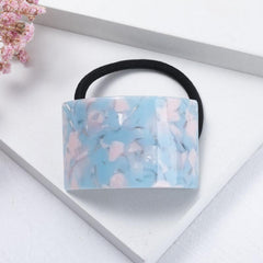 Acetic Hair Tie Geometric Semicircle Buckle Elastic Hair Rope