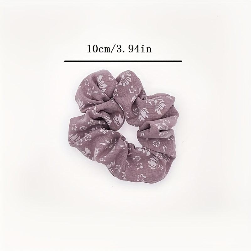 5pcs Polka Dot Hair Tie Retro Style Hair Ring for Women