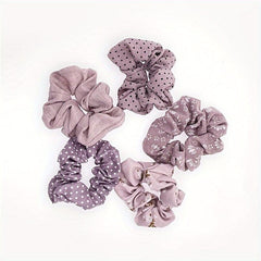 5pcs Polka Dot Hair Tie Retro Style Hair Ring for Women