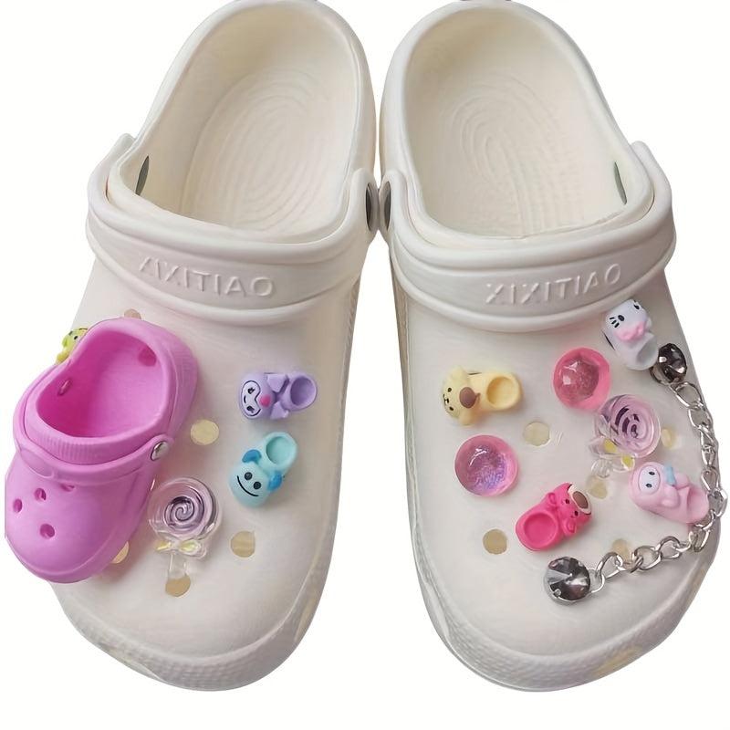 7pcs Random Shoe Charm Shoe Buckle Clogs DIY Accessories Sandals Decoration