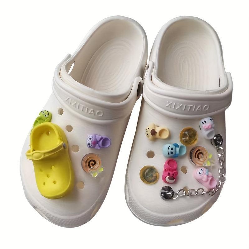 7pcs Random Shoe Charm Shoe Buckle Clogs DIY Accessories Sandals Decoration