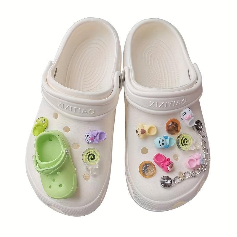 7pcs Random Shoe Charm Shoe Buckle Clogs DIY Accessories Sandals Decoration
