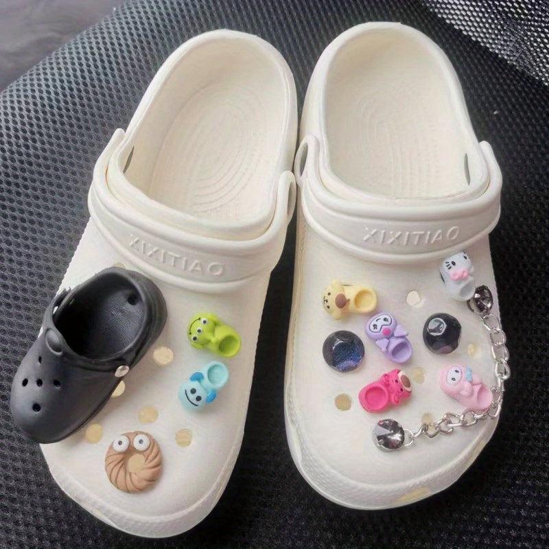 7pcs Random Shoe Charm Shoe Buckle Clogs DIY Accessories Sandals Decoration