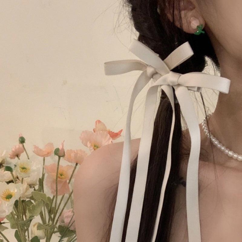 Sweet Girls Ribbon Bow Ponytail Hair Tie Rope Hair Accessories