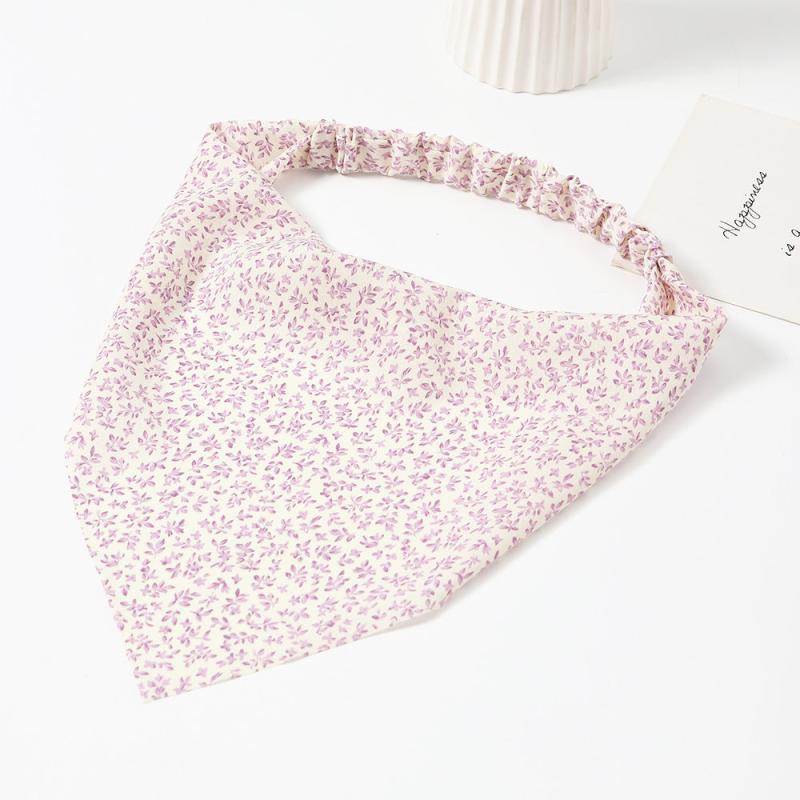 Floral Headband Elastic Triangle Scarf Hair Accessories For Women