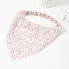 Floral Headband Elastic Triangle Scarf Hair Accessories For Women