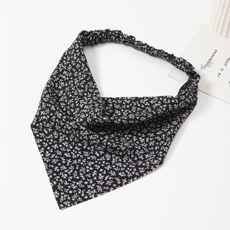 Floral Headband Elastic Triangle Scarf Hair Accessories For Women
