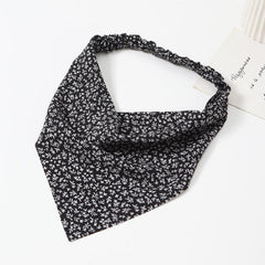 Floral Headband Elastic Triangle Scarf Hair Accessories For Women