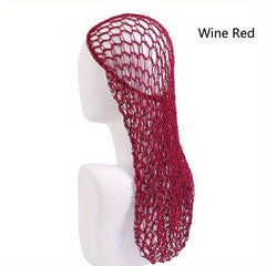 Women Hand Crochet Hair Net Elastic Vintage Style Hair Net