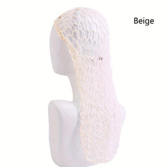 Women Hand Crochet Hair Net Elastic Vintage Style Hair Net