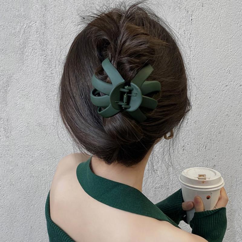 Large Hair Claw Matte Solid Ponytail Holder for Thick Thin Hair