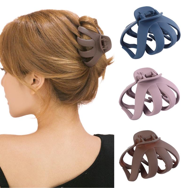 Large Hair Claw Matte Solid Ponytail Holder for Thick Thin Hair