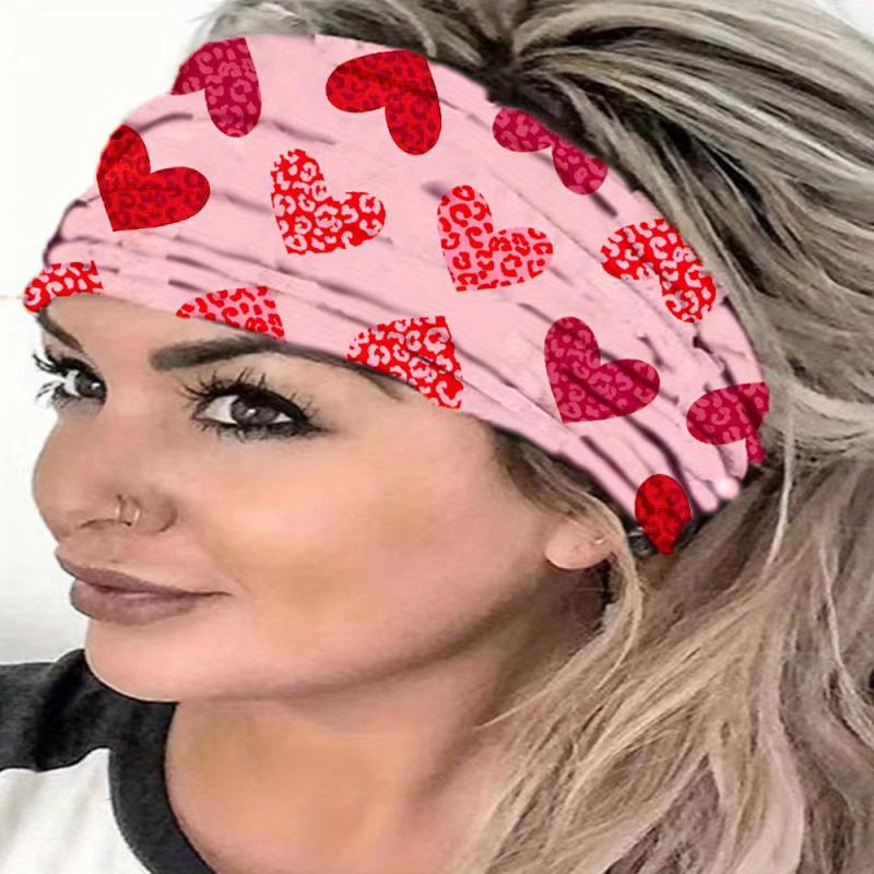 Boho Heart Pattern Wide Headband Bandana