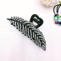 Tree Leaves Rhinestone Hair Claw Non Slip Barrettes