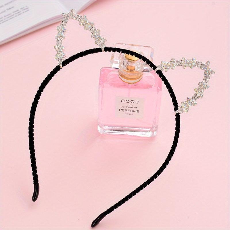 Rhinestone Cat Ears Headband Hair Accessory