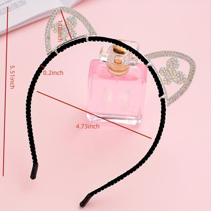 Rhinestone Cat Ears Headband Hair Accessory