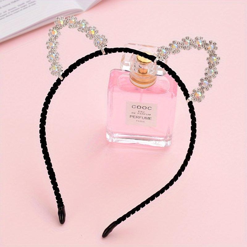 Rhinestone Cat Ears Headband Hair Accessory