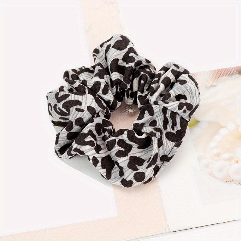 Snake Leopard Pattern Hair Tie Scrunchie Ponytail Head Rope Hair Accessories