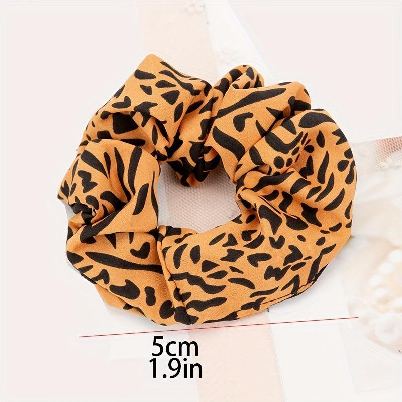 Snake Leopard Pattern Hair Tie Scrunchie Ponytail Head Rope Hair Accessories