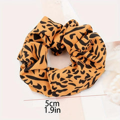Snake Leopard Pattern Hair Tie Scrunchie Ponytail Head Rope Hair Accessories