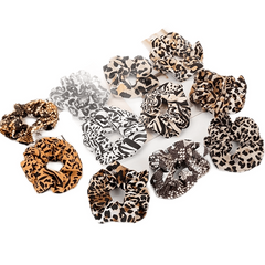 Snake Leopard Pattern Hair Tie Scrunchie Ponytail Head Rope Hair Accessories