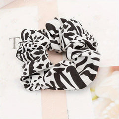 Snake Leopard Pattern Hair Tie Scrunchie Ponytail Head Rope Hair Accessories