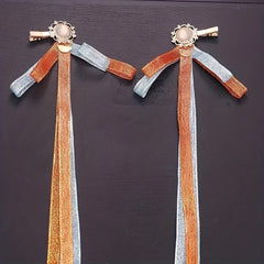 Vintage Hair Clip with Long Streamer Ribbon Hair Accessories