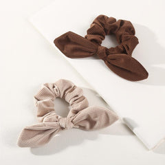 3PCS Waffle Knotted Rabbit Ears Headband Hair Accessories