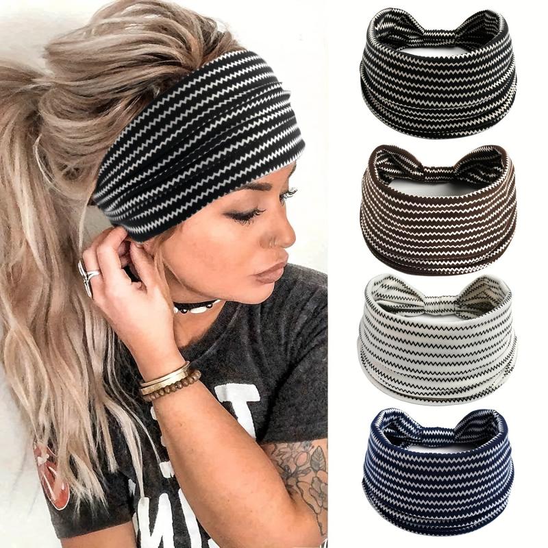 Boho Yoga Sports Hairband Sweatband Elastic Headband