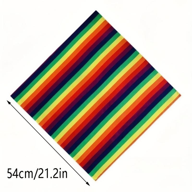 Rainbow Headband Large Scrunchie Set Hippie Style Hair Accessories