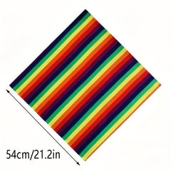 Rainbow Headband Large Scrunchie Set Hippie Style Hair Accessories
