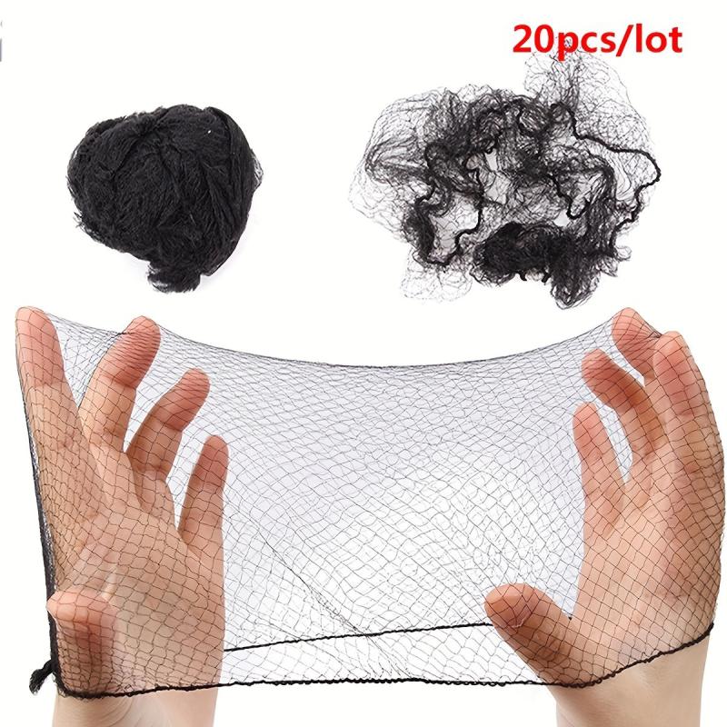 20pcs Invisible Bun Net High Elasticity Hair Nets Mesh Bun Net